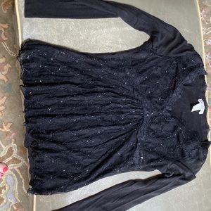 Black dress blouse with sparkly in lace